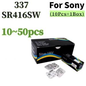 LED 헤드폰 시계 배터리용 실버 산화물 단추 셀 소니 337 SR416SW AG6 LR416 10-50개