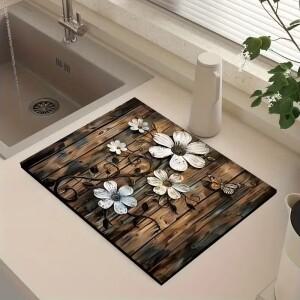 물흡수 패드 꽃 배수 커피 머신 건조기 먼지 커버 세탁 풀 완벽한 장식 주방