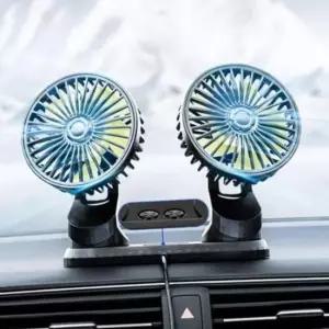 [CAR] 환기팬 송풍 차량용 조절 거치형 팬 듀얼 공기순환기 선풍기