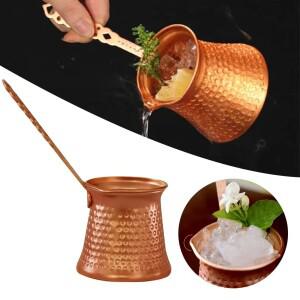 터키 구리 커피 포트 내열성 양조 초콜릿 우유 모카 홈 키친 에스프레소 커피웨어 330ml