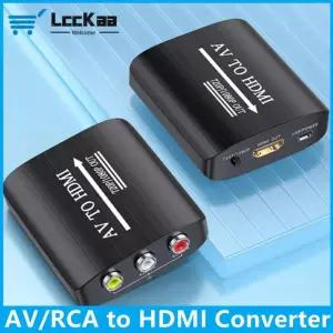 HDMI리피터 RCA-HDMI 어댑터 AV-HDMI 변환기 PS123 Xbox N64 WII VHS VCR 블루레이 DVD STB 어댑터용 HDMI