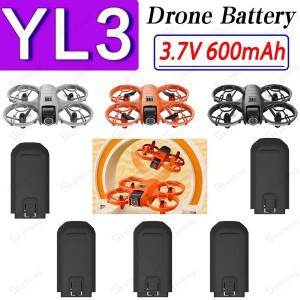YL3 미니 소형 드론 배터리용 3.7V 600mAh 리포 예비 부품용