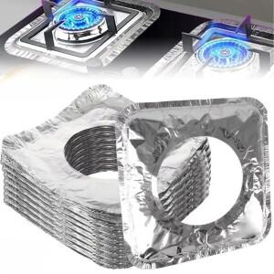알루미늄 호일 버너 커버 가스 쿡탑용 일회용 스토브 라이너 내유성 요리 보호 장치(간편한 청소)