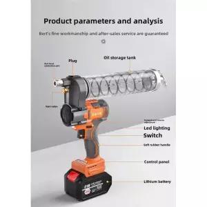 써멀구리스 110V220V 굴삭기 Caterpillar 오일 인젝터 AF 고압 전기 그리스 건 충전식 배터리