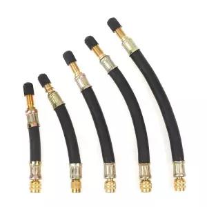 자전거로라 롤러 진공 타이어 고무 밸브 연장 튜브 자전거 땋은 호스 팽창기 어댑터