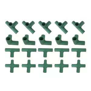 고추지지대 오이 호박 꽃 스탠드 20개 온실 건물 프레임 커넥터 세트 브라켓 원예 천막 조인트