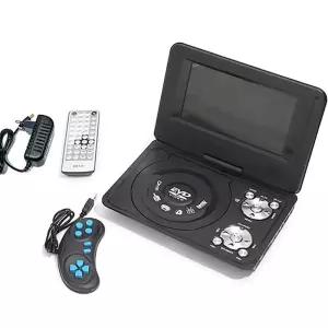 DVD플레이어 78인치 휴대용 DVD 플레이어 회전 화면 충전식 TV 차량용 충전기 게임패드 EVD CD 리모컨