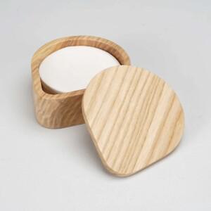 51/53/58MM 커피 필터 종이 상자 단단한 나무 라운드 모카 냄비 핸들 파우더 보울 보관