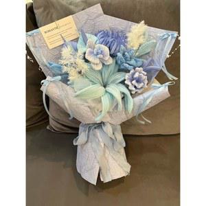 모루꽃다발키트 꽃다발 취미 선물 튤립 모루꽃다발만들기 미세화 철사 레인보우 재료 옐로우