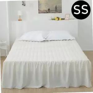 JMds 루시 셔링 매트리스커버 마이크로화이바 밴딩 침대스커트 슈퍼싱글 SS (크림)