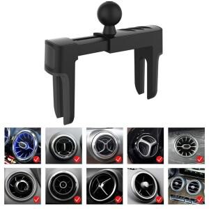 자동차 라운드 공기 배출구 클립 브래킷 17mm 볼 헤드 업그레이드 벤츠 호환 아우디 호환에 범용 환기 모바