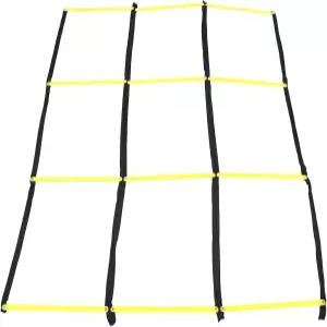 프레티줌 민첩성 사다리 축구 훈련 장비 스피드를 위한 노란색 접이식 소프트 선수 컨디션 조절을 발놀림