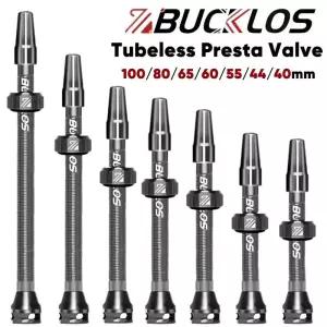 황동볼밸브 BUCKLOS 40mm 튜브리스 자전거 밸브 44mm 도로 프레스타 60mm 80mm 100mm 알루미늄 합금 FV 부