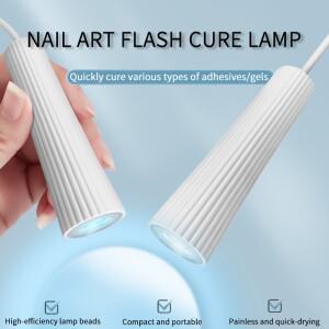 핀큐어 램프 UV LED 네일 매니큐어 건조 젤 손톱 용 손전등 충전식 휴대용 용품 플래시 자외선