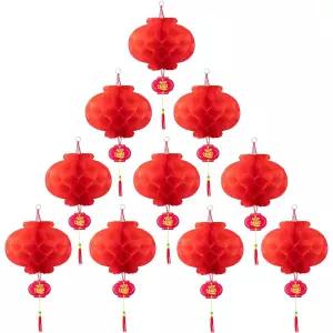 호환  새해 봄 축제 결혼식 및 레스토랑을 8인치 붉은 종이 등불 축제 장식