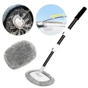 세차 브러시 자동차 청소 막대 액세서리 빗자루 창 3 긴 세척 곡선 섹션 부드러운 텔레스코픽 머리 걸레 핸들