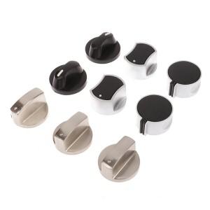 2PCS 6/8mm 범용 실버 가스 스토브 손잡이 - 쿠커 오븐 제어 버튼
