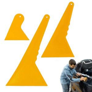 자동차 창 필름 스퀴지 색조 스티커에 설치 한 스크레이퍼 삼각형 비닐 랩 자동 도구 대 플라스틱 두꺼운 노란색