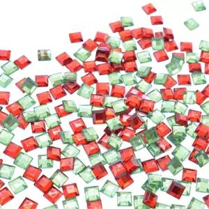 X-mass 네모모양 핀재료 큐빅보석 200p 어린이비즈 블럭장난감 선물용