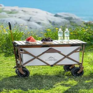 접이식 캠핑카트 트롤리 웨건 구루마 무거운짐 폴딩 대형 수레 테이블 휴대용 캐리어