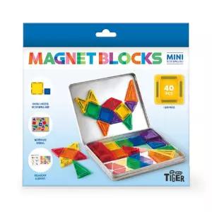 상상플레이 어린이 선물 우리 아이 최애템 자석 블록 미니 사이즈 틴케이스 40p 장난감 학습교재