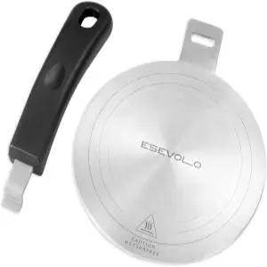 ESEVOLO 유도 어댑터 플레이트 분리 가능 모카 포트 12컵용 5.5인치 스테인리스 스틸 히트 디퓨저 레인지