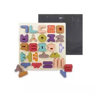 4세놀이 한글 자음익히기 입체 자석퍼즐 블록완구 블럭조립 교구 4살