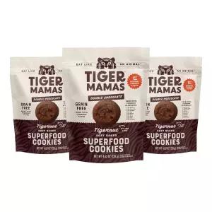 타이거마마스 티거넛 밀가루 더블 초콜릿 칩 쿠키 - 텐 프리 곡물 재료로 만든 3팩