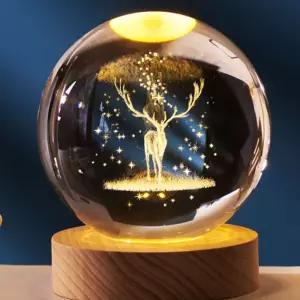 유리구슬 크리스탈 물수정 태양계 장 수정구슬 공예