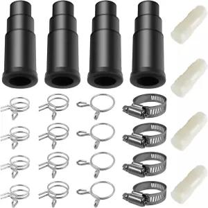 4세트 식기세척기 커넥터 키트 - 인렛 호스 클램프 및 스프링 있는 배수 어댑터 InSinkErator 쓰레기