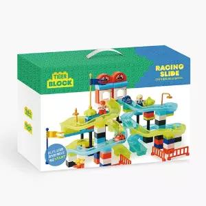 상상플레이 어린이 선물 블록놀이를 더 스릴있게 짜릿한 슬라이드 레이싱 게임 장난감 학습교재
