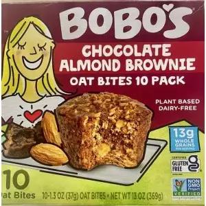 보보의 초콜릿 아몬드 브라우니 오트 바이트 텐 프리 비 GMO 6.5온스(10팩)