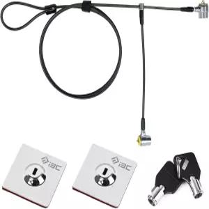 I3C 노트북 잠금장치 키 및 앵커 플레이트가 있는 결합 잠금 케이블 비즈니스 전자제품용 방지 모니터