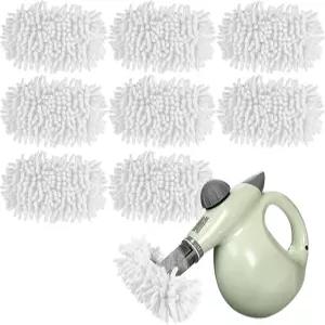 LOVECO 8팩 유니버설 스팀 클리너 액세서리 재사용 가능한 샷 부착물 걸레 패드 휴대용 세탁 천 - 산호색