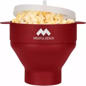 오리지널 마인드 디자인 전자레인지 팝콘 포퍼 - 실리콘 볼 BPA 프리 및 식기세척기 사용 가능(체리 레드)