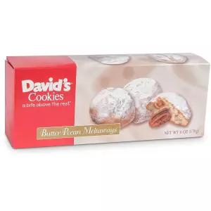 데이비드 쿠키 고메 버터 피칸 멜타웨이 싱글 - 바삭한 가루 설탕이 들어간 스낵 순수 크리미 레시피