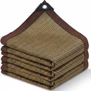 그로밋이 포함된 10x13피트 그늘막 천 90 선 커피 브라운 정원 파티오 페르골라를 위한 야외 자외선 안정화