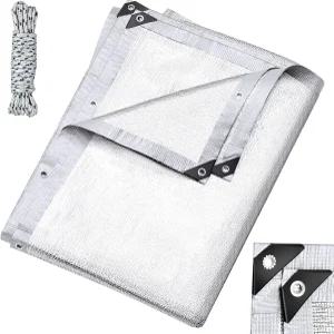 99 알루미늄 쉐이드 천 반사 방수포 3 x 6피트 현관 프라이버시 스크린 자동차 정원 파티오 페르골라 개집