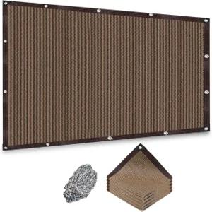 그로밋과 로프가 있는 그늘 천 80 자외선 차단 햇빛 야외 파티오 10 X 13 FT 퍼골라 그늘막 온실 정원