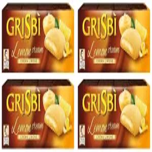 비센지 레몬 크림으로 채워진 그리스비 이탈리안 쇼트크러스트 비스킷 5.3온스 150g 패키지 4팩 이탈리아