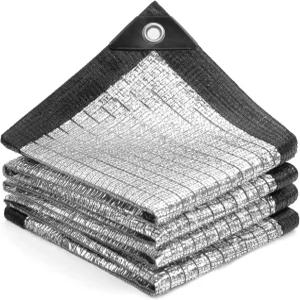 러브 스토리 자동차 정원 파티오 케넬을 위한 그로밋이 포함된 실버 방수포 85 3x6피트 알루미늄 그늘막 천