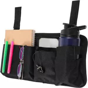 휠체어 사이드백 암레스 방수 팔걸이 파우치 컵 홀더 정리용 워커 롤레이터 휠차이용 포켓