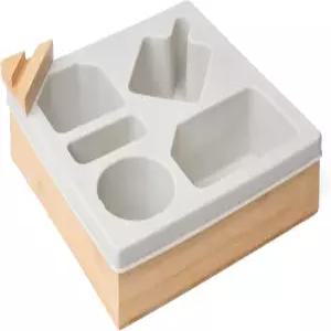 소파 캐디 탈착식 실리콘 상판이 있는 대나무 컵 홀더 - 음료 간식 및 리모컨을 위한 튼튼한 암 트레이