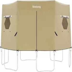 스트레이트 폴 라운드 트램펄린을 위한 스틸웨이 14피트 텐트 커버 W자형 다리 6개 포함