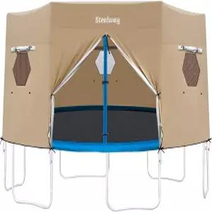 스트레이트 폴 라운드 트램펄린을 위한 스틸웨이 16피트 텐트 커버 W자형 다리 6개 포함