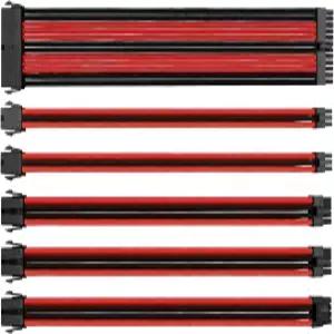 Thermaltake TtMod 슬리브 연장 전원 공급 케이블 키트 ATX/EPS/8핀 PCI-E/6핀 PCI-E(빗 빨간색/검정색
