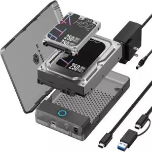 2.5인치/3.5인치 SATA HDD SSD용 외장 하드 드라이브 인클로저 ICY BOX USB 3.0 to 어댑터 12V/2A 전원