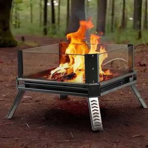 야외 화로대 화목난로 바베큐그릴 모닥불 장작 난로 유리
