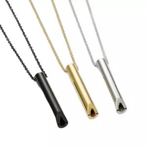 금연 보조 목걸이 스테인레스 호흡 디바이스 남녀 착용