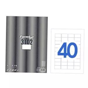 사무용품 TBZ 폼텍 바코드라벨지 40칸 LQ3102 20매x2개
